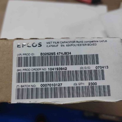 Picture of B32529S474J834 0.47uf 63v rm5 CAPACITOR
