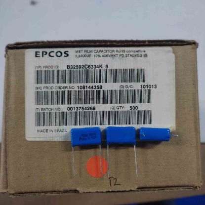 Picture of B32592C6334K8 0,33UF 400V 15mm CAPACITOR MKT