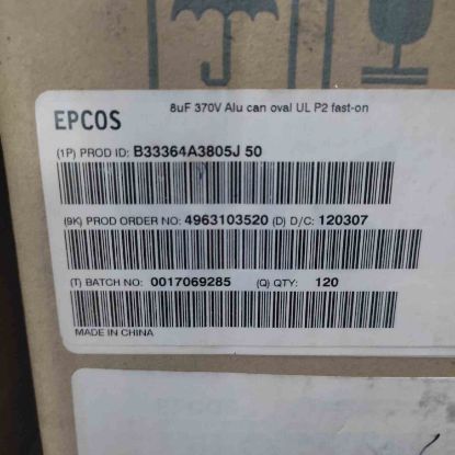 Picture of B33364A3805J50 8uF 370V CAPACITOR