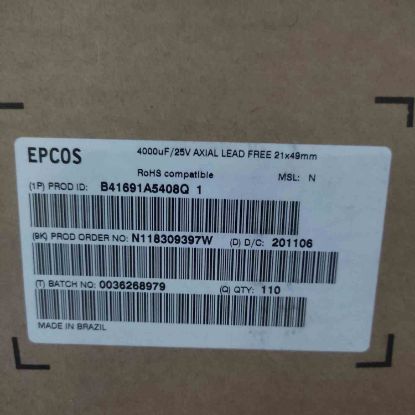 Picture of B41691A5408Q001 4000UF 25V 21x49mm CAPACITOR
