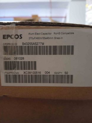 Picture of B43252A5277M 270UF 450V 30x45 105 CAPACITOR