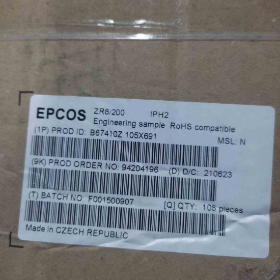 Picture of B67410Z105X691 ZR8/200 CAPACITOR