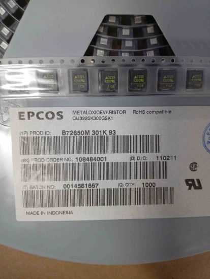 Picture of B72650M301K93 VARISTORS 300VAC 10% 3225mm