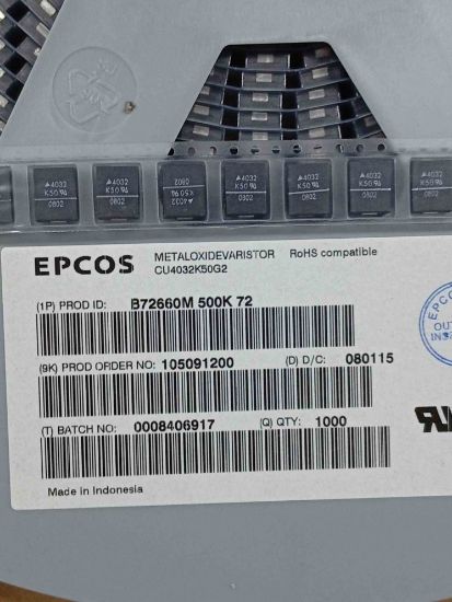 Picture of B72660M500K72 VARISTOR 50VAC 10% 4032mm