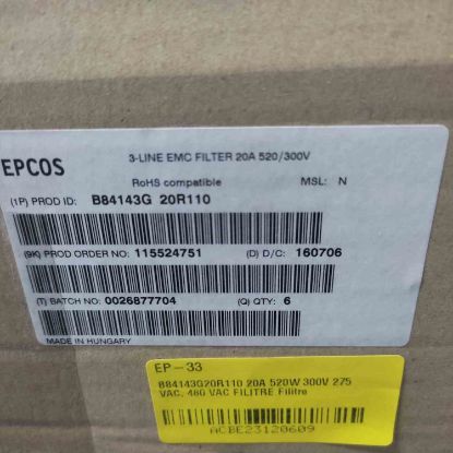 Picture of B84143G20R110 20A 520W 300V 275 VAC, 480 VAC FİLİTRE