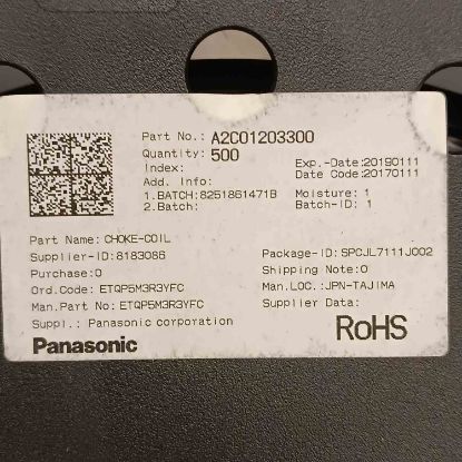 Picture of ETQP5M3R3YFC 3.3UH 5.1A INDUCTOR