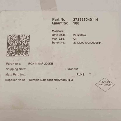 Picture of RCH114NP-220KB 22UH 4A INDUCTOR