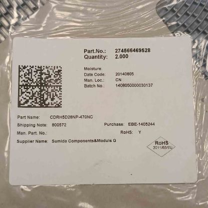 Picture of CDRH5D28NP-470NC 47UH 0.62A 5.7x5.7x3 INDUCTOR