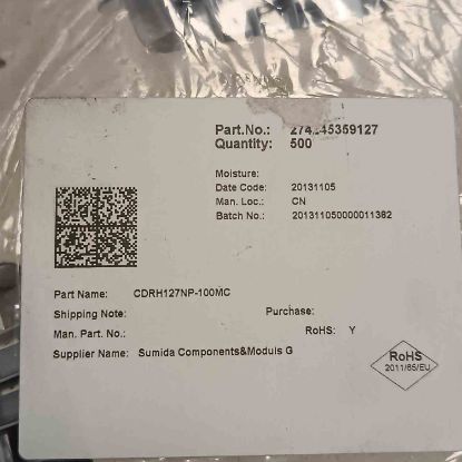 Picture of CDRH127NP-100MC 10UH 5.4A 12x12x8 INDUCTOR