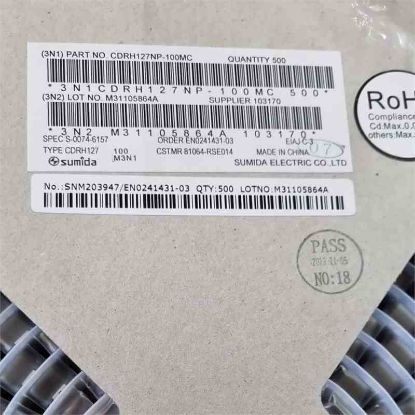 Picture of CDRH127NP-100MC 10UH 5.4A 12x12x8 INDUCTOR