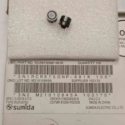 Picture of RCR875DNP-681K 680uH 0,28A 8.3x8.3x7.5mm INDUCTOR