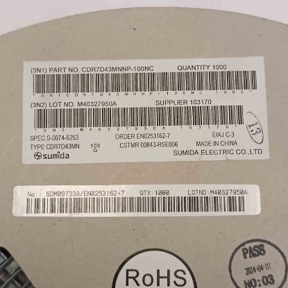 Picture of CDR7D43MNNP-100NC 10UH 4.5A 10x10x5mm  INDUCTOR