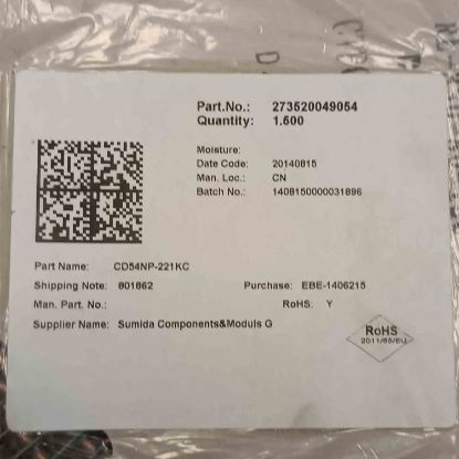 Picture of CD54NP-221KC 220UH 0.35A 6.1×5.5×4.85 INDUCTOR