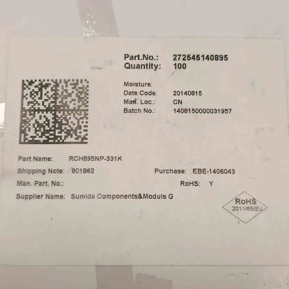 Picture of RCH895NP-331K 330UH 0,39A 8.3x8.3x9.5 INDUCTOR
