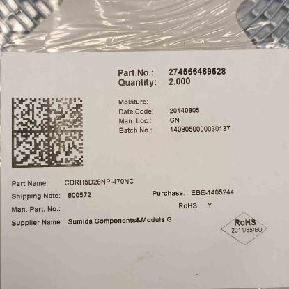 Picture of CDRH5D28NP-470NC 47UH 0.62A 6.0x6.0x3.0 INDUCTOR