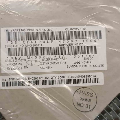 Picture of CDRH74NP-470MC 47UH 0.88A 7.5x7.5x4.5 INDUCTOR