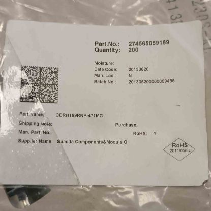Picture of CDRH169RNP-471MC 470uH 1,1A 16,5x16,5x10 INDUCTOR