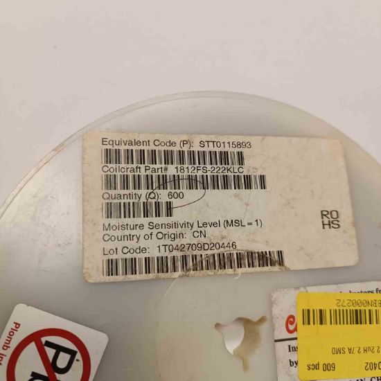Picture of 1812FS-222KLC 2.2uH 2.7A INDUCTOR