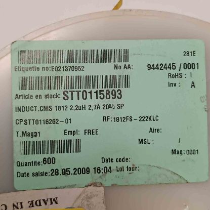 Picture of 1812FS-222KLC 2.2uH 2.7A INDUCTOR