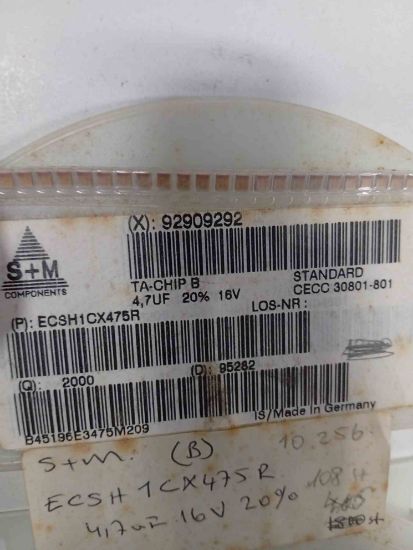 Picture of ECSH1CX475R 4.7UF 16V X S+M   CAPACITOR