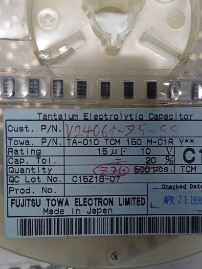 Picture of TA010TCM150MC1R 15MF CAPACITOR