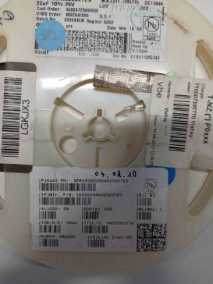 Picture of SPR593D226X9025D2TE3 22uF 25V D case CAPACITOR
