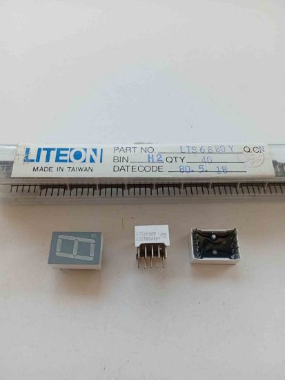Picture of LTS6880X  Displays Segmented Module 1DIGIT 8LED Yellow 