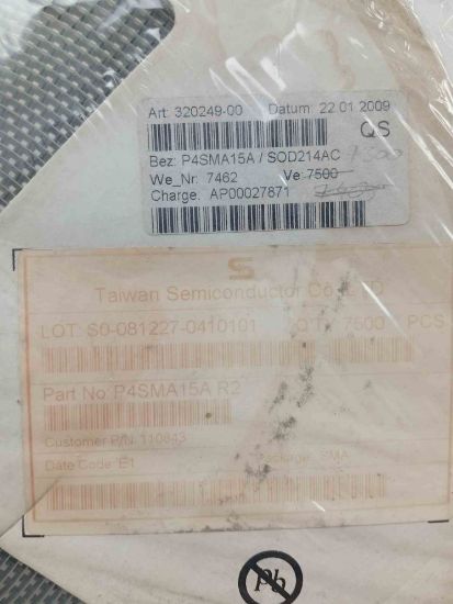 Picture of P4SMA15AR2 15V 400W SMA DIODE