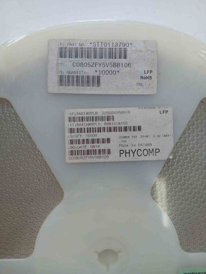 Picture of C0805ZFY5V5BB106 10uF 6.3V 805 CAPACITOR