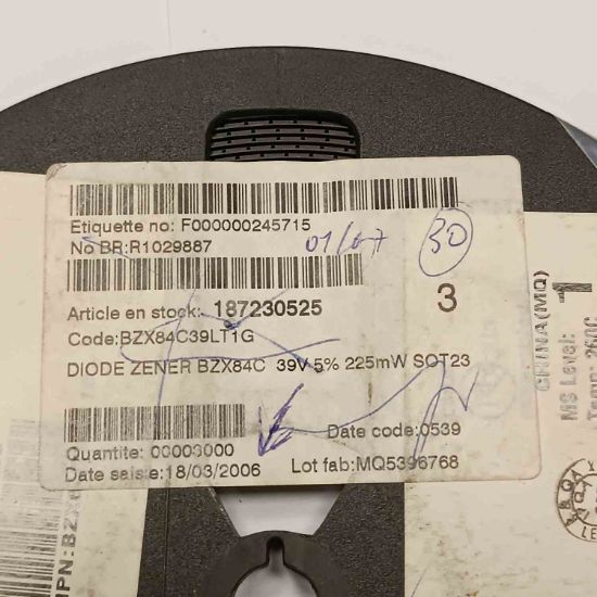 Picture of BZX84C39LT1G 39V 225MW SOT23 DIODE