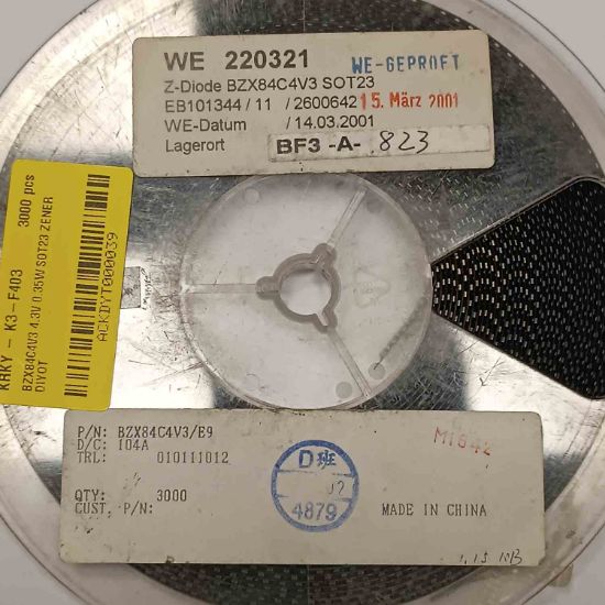 Picture of BZX84C4V3 4.3V 0.35W SOT23 DIODE