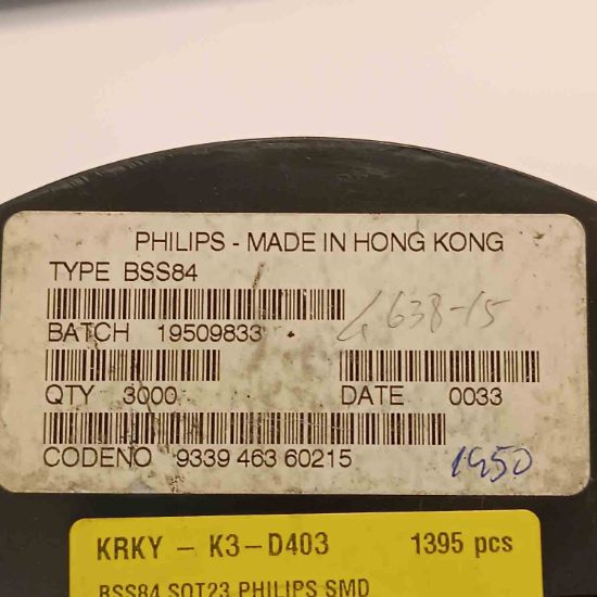 Picture of BSS84 SOT23 TRANSISTOR