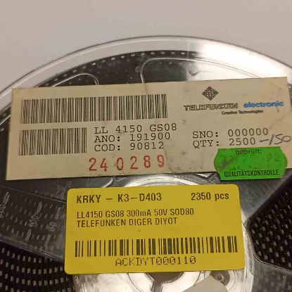 Picture of LL4150 GS08 300mA 50V SOD80 DIODE