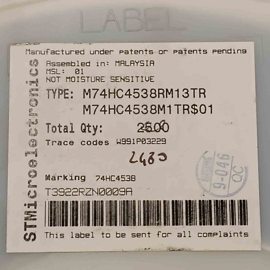 Picture of M74HC4538RM13TR  SOIC16 