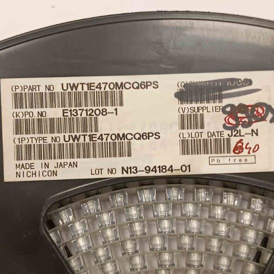 Picture of UWT1E470MCQ6PS 47UF 25V CAPACITOR