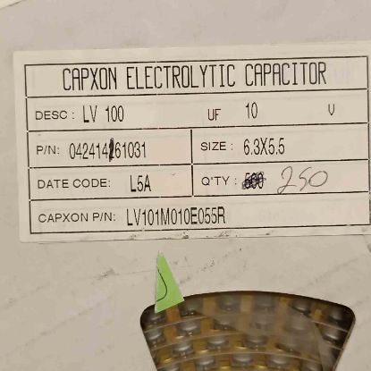 Picture of LV101M010E055R 100UF 100V 6.3x5.4 mm