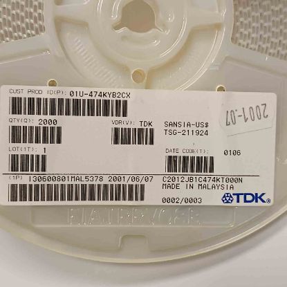 Picture of C2012JB1C474KT000N 0.47UF 16V 805 CAPACITOR