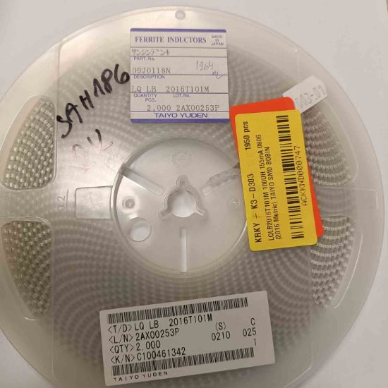 Picture of LQLB2016T101M 100uH 155mA 0806 (2016 Metric) INDUCTOR