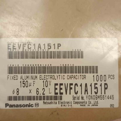 Picture of EEVFC1A151P 150uF 10V 8x6.2mm CAPACITOR