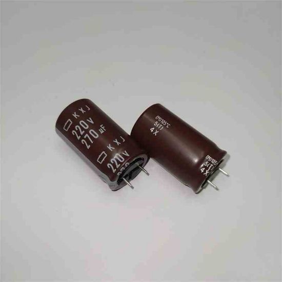 Picture of KXJ220VB270M CCE1 270UF 220V 18x31.5mm 105 CAPACITOR