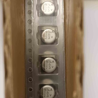 Picture of 1612RMVA25VC56M 56UF 25V 6.3x5.5 CAPACITOR