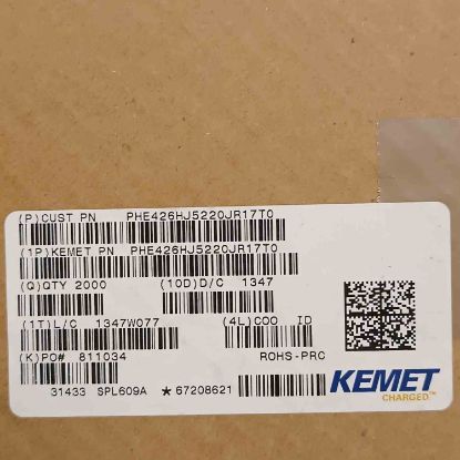 Picture of PHE426HJ5220JR17T0  0.068UF 250V 5mm  0.05 CAPACITOR