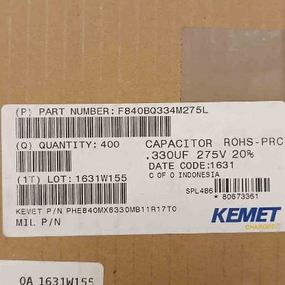 Picture of PHE840MX6330MB11R036G 0.330uF 275VAC 15mm  0.2 CAPACITOR