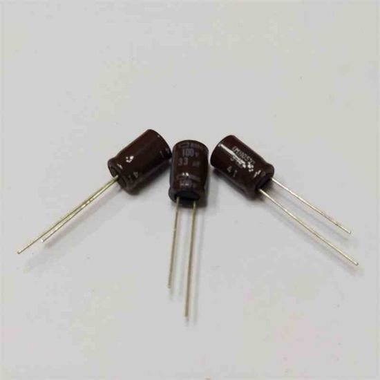 Picture of KMG100VB33M 33UF 100V 8x11.5mm 105 CAPACITOR