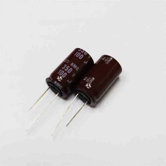 Picture of KMG350V100MF 100UF 350V 17x30mm  105 CAPACITOR