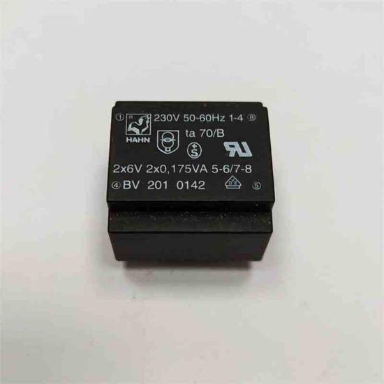 Picture of BV 201 0142 Transformer 0.35VA 8 Terminal PC Pin Thru-Hole