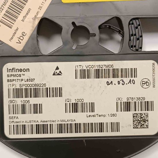 Picture of BSP171P  SOT223 TRANSISTOR