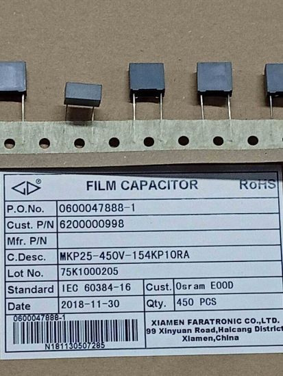 Picture of MKP25-450V-154KP10RA 150N 450V FILM CAPS