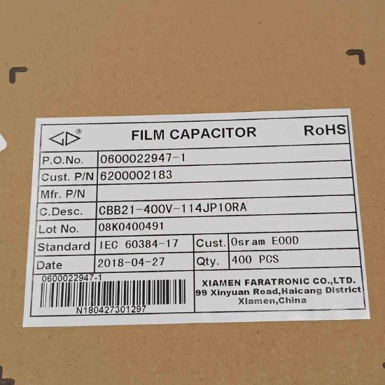 Picture of cbb21-400v-114jp10ra-011uf-400v-10mm-capacitor