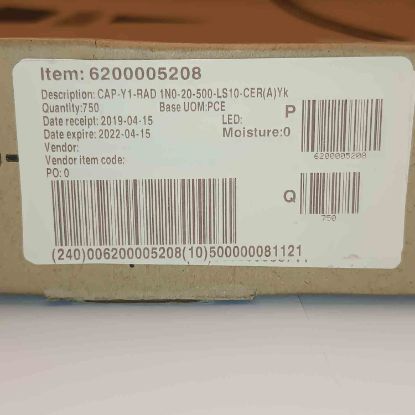 Picture of vy1102m31y5uc6uv0-1000pf-760vac-10mm-capacitor